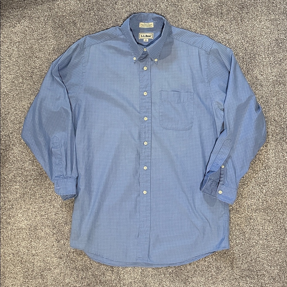 Men’s Classic Oxford Cloth Long Sleeve Shirt sz 16/33